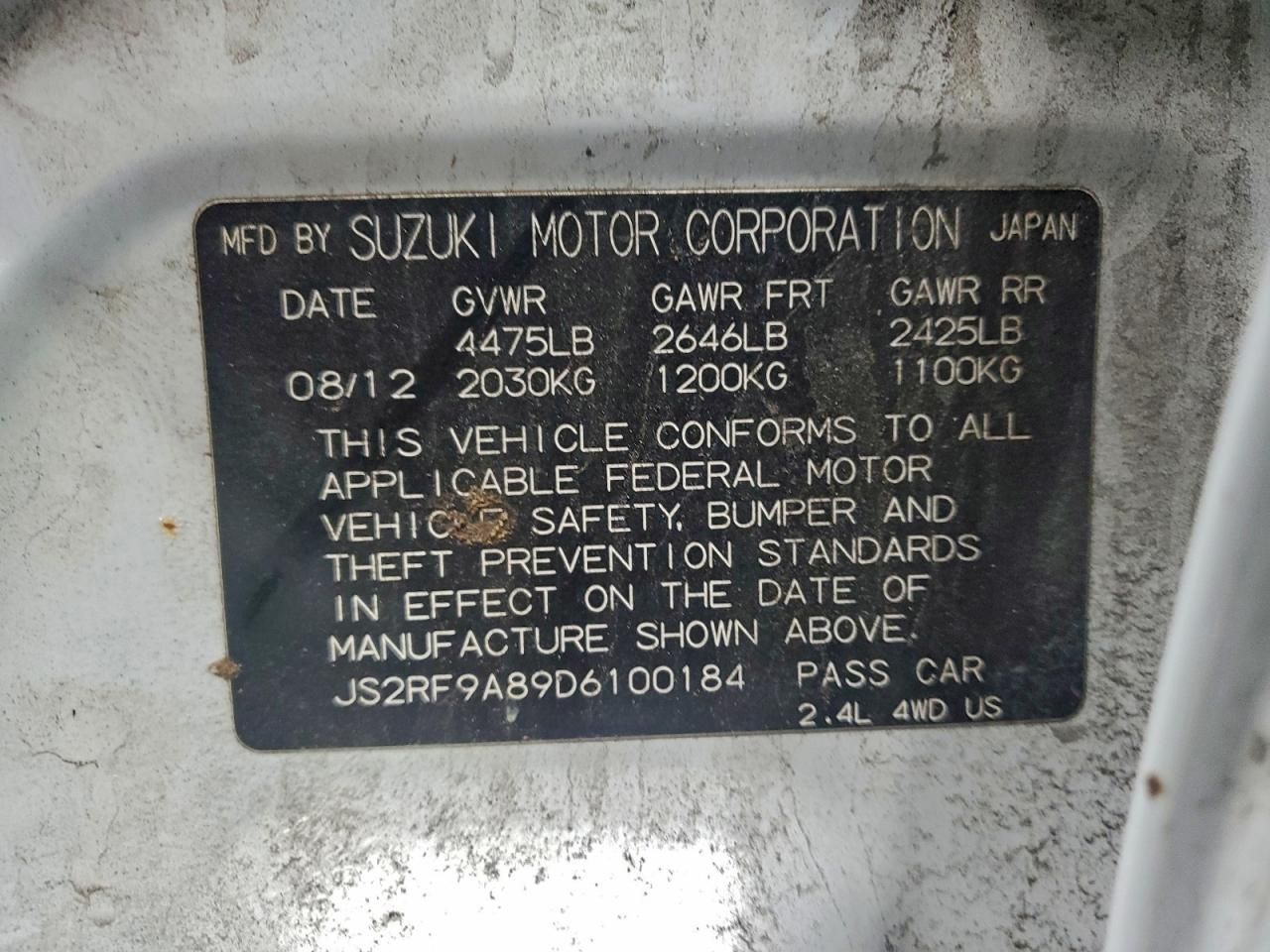 2013 Suzuki Kizashi Sport sls