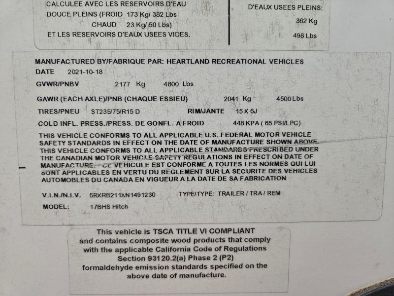 2022 Hitchhiker Travel Trailer