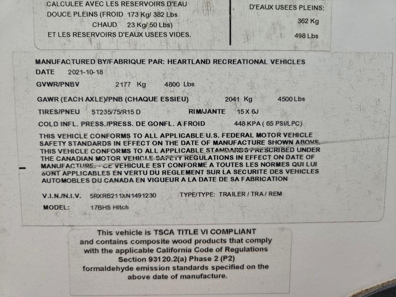 2022 Hitchhiker Travel Trailer