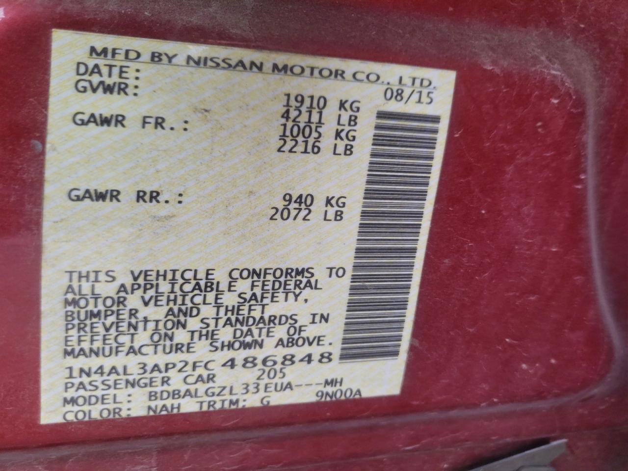 2015 Nissan Altima 2.5