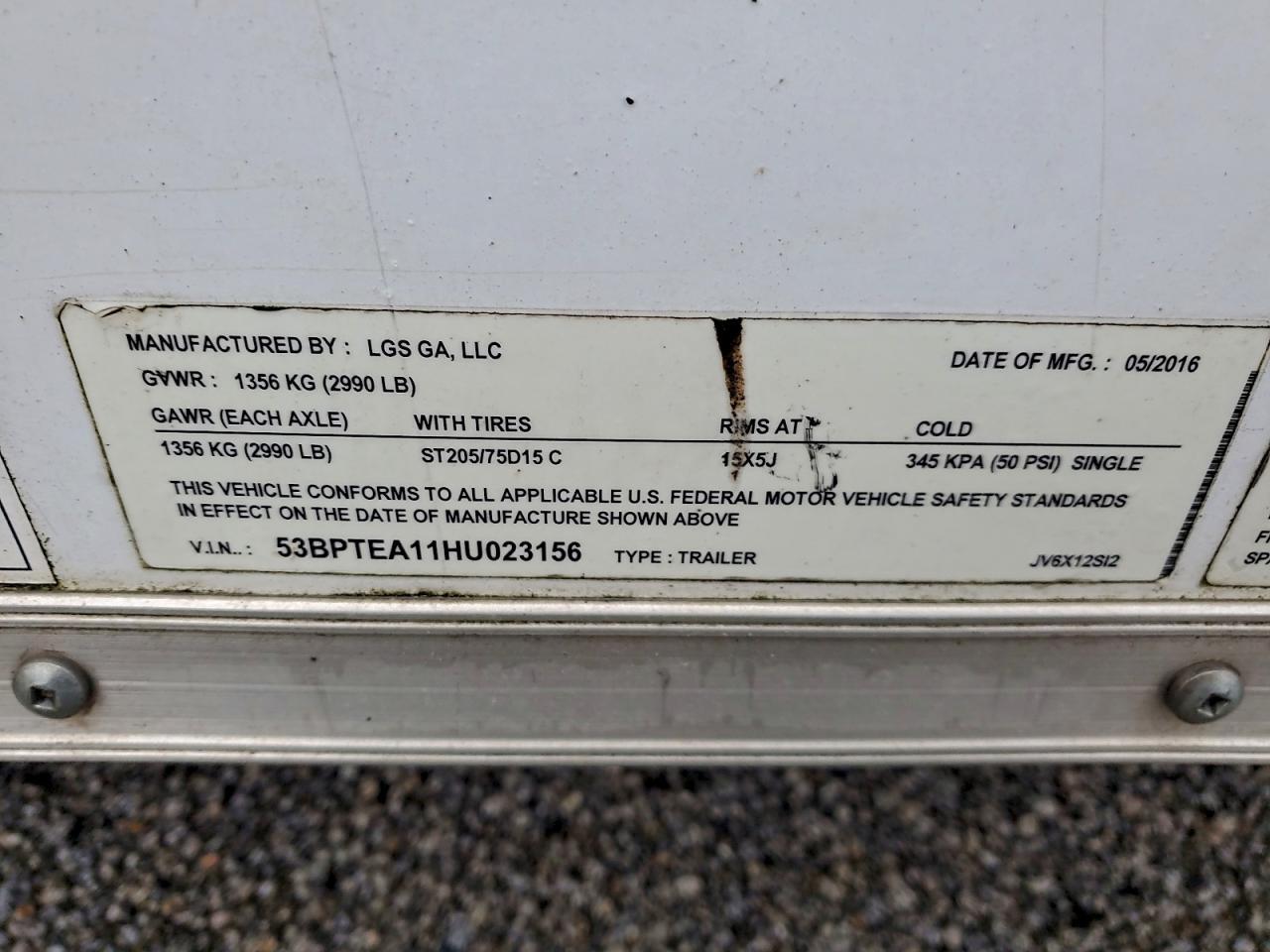2017 Lgas Unknown-Enclosed Cargo Trailer