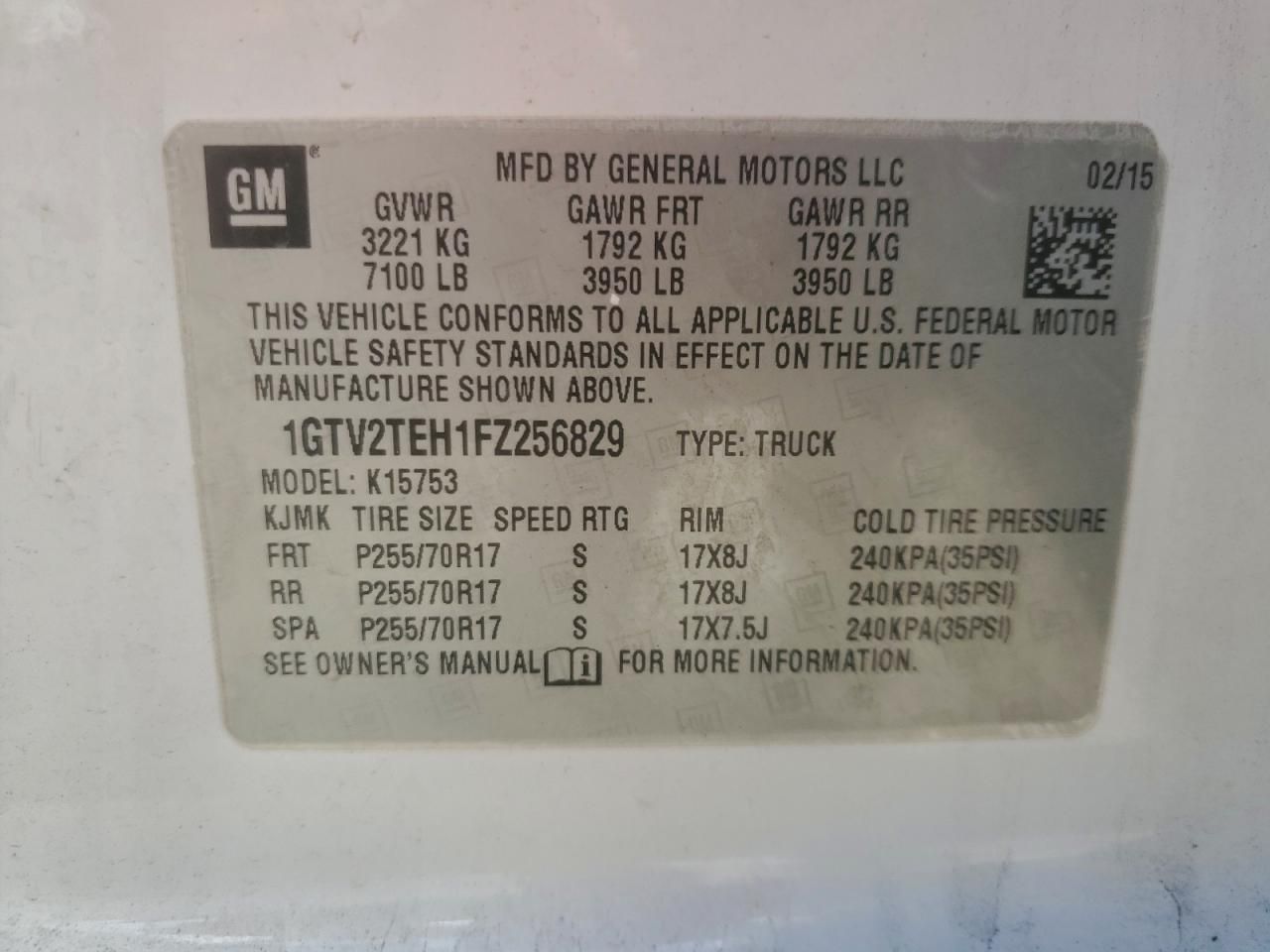 2015 GMC Sierra K1500