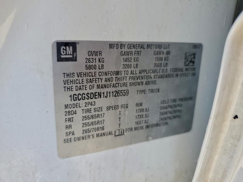 2018 Chevrolet Colorado Z71