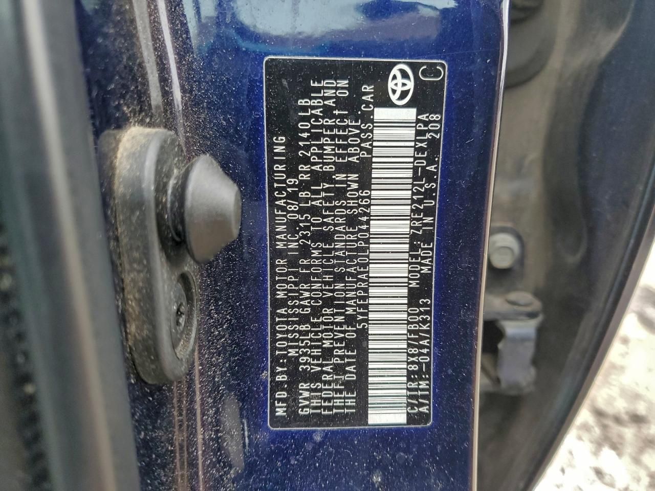 2020 Toyota Corolla le