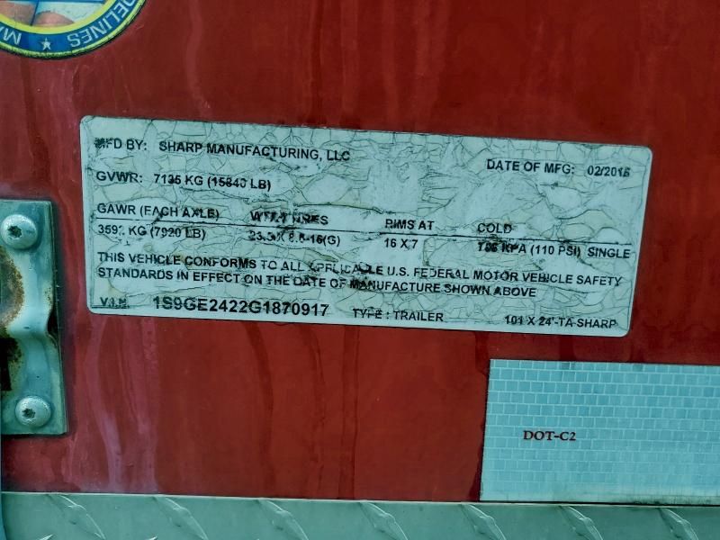 2016 Shar Trailer-enclosed Cargo Trailer