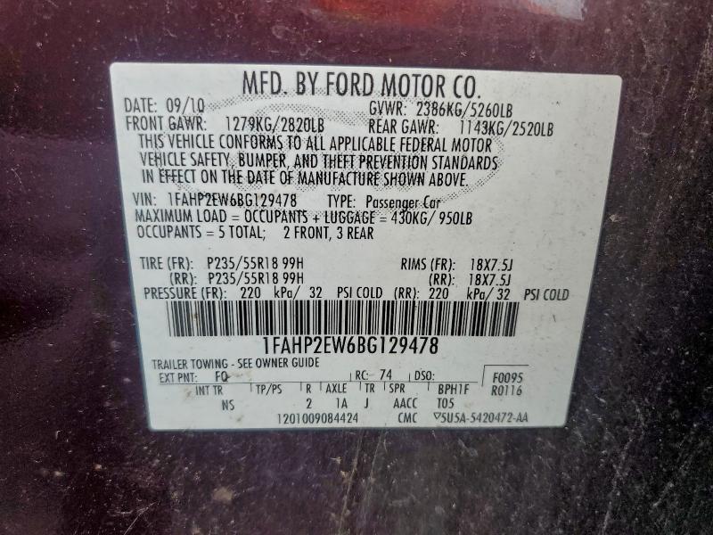 2011 Ford Taurus sel