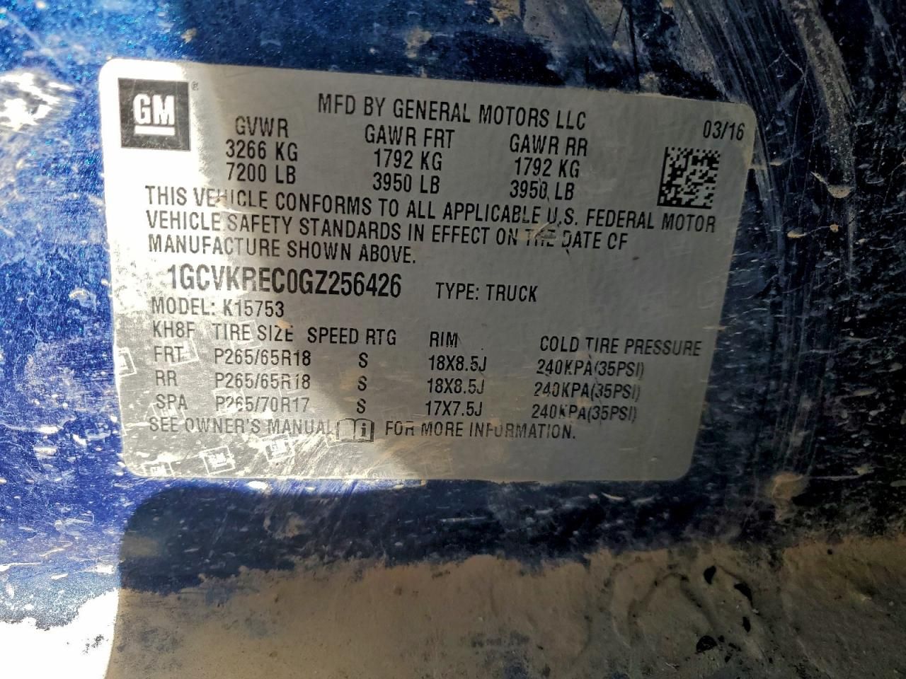 2016 Chevrolet Silverado K1500 LT
