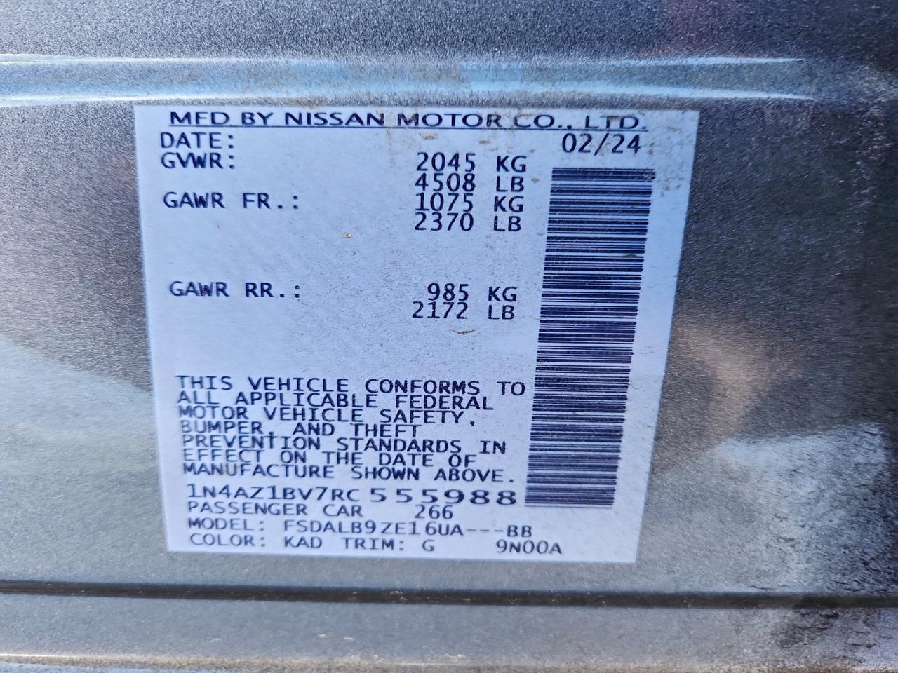 2024 Nissan Leaf s