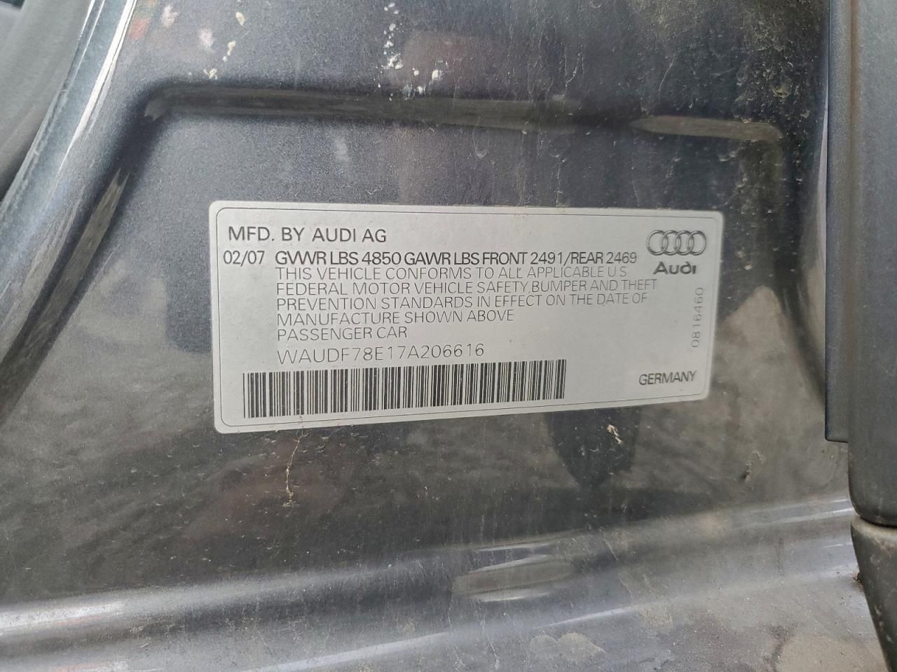 2007 Audi A4 2.0t Quattro