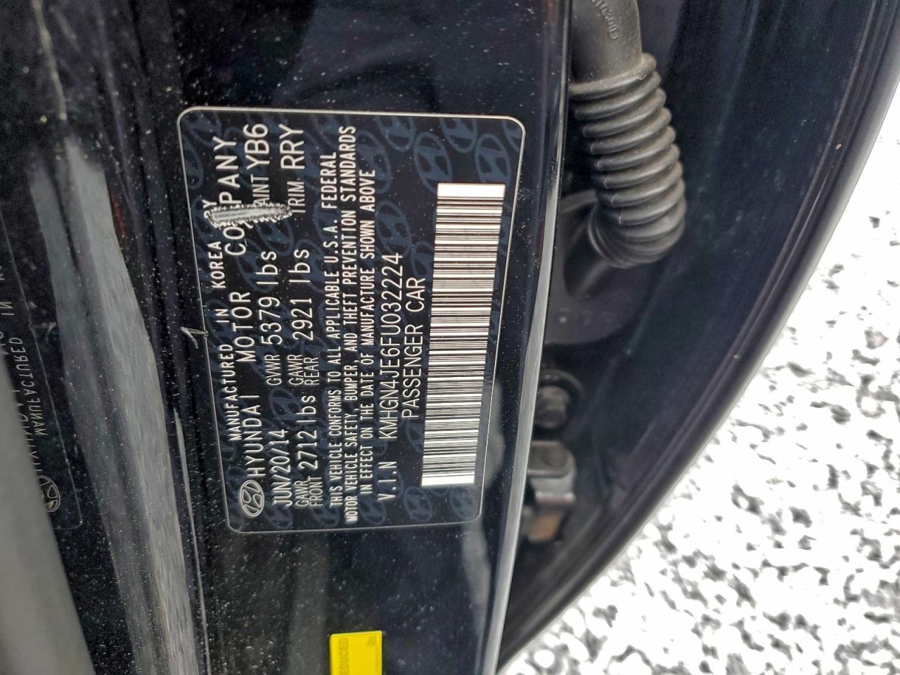 2015 Hyundai Genesis 3.8l