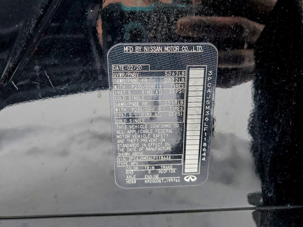 2020 Infiniti Qx50 Pure