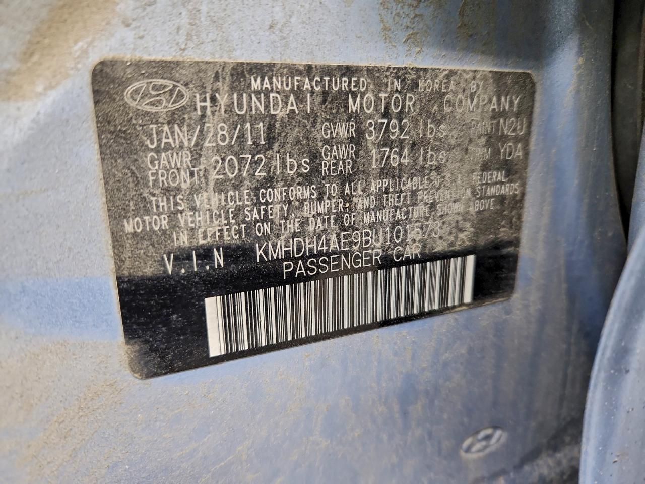 2011 Hyundai Elantra gls