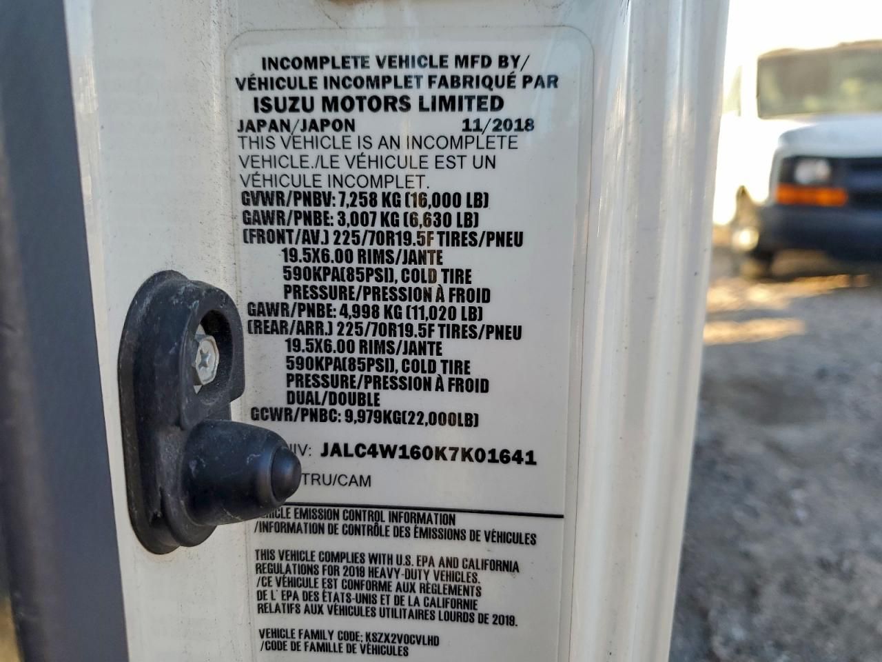 2019 Isuzu Npr xd box Truck