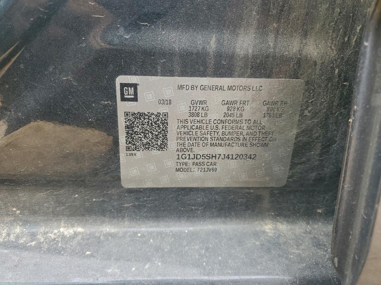 2018 Chevrolet Sonic lt