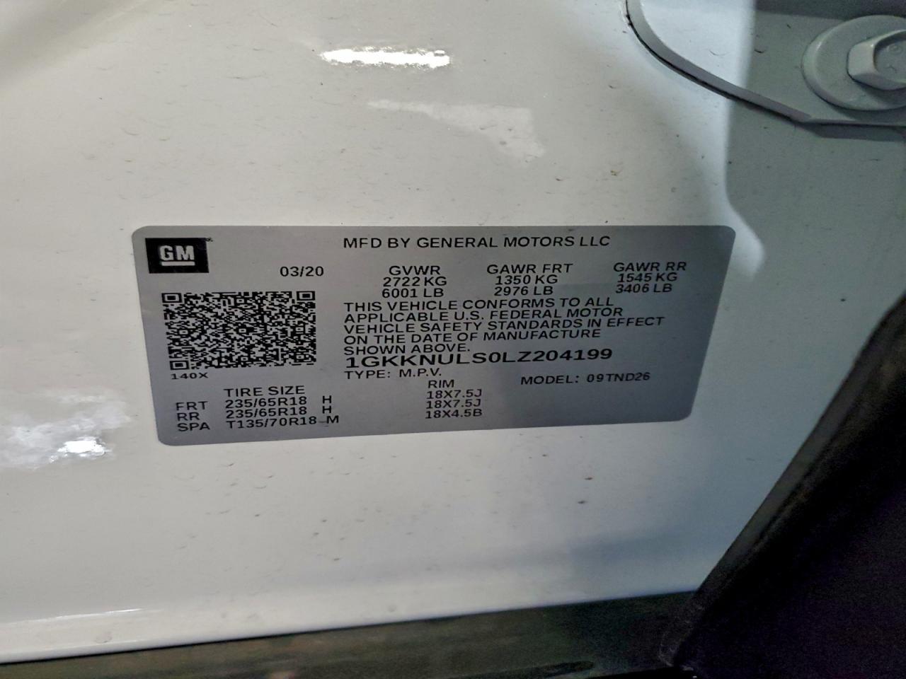 2020 GMC Acadia slt