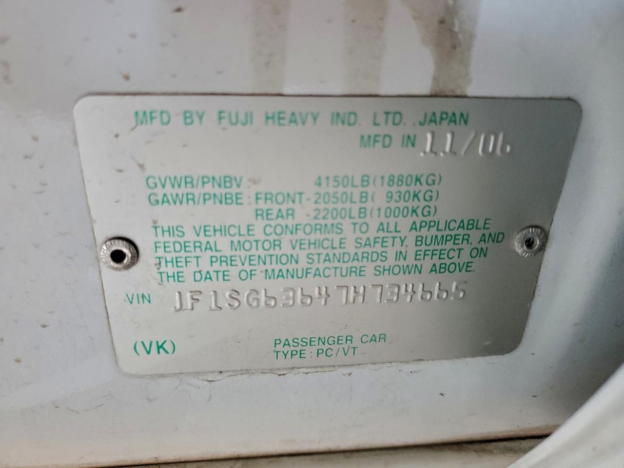 2007 Subaru Forester 2.5x
