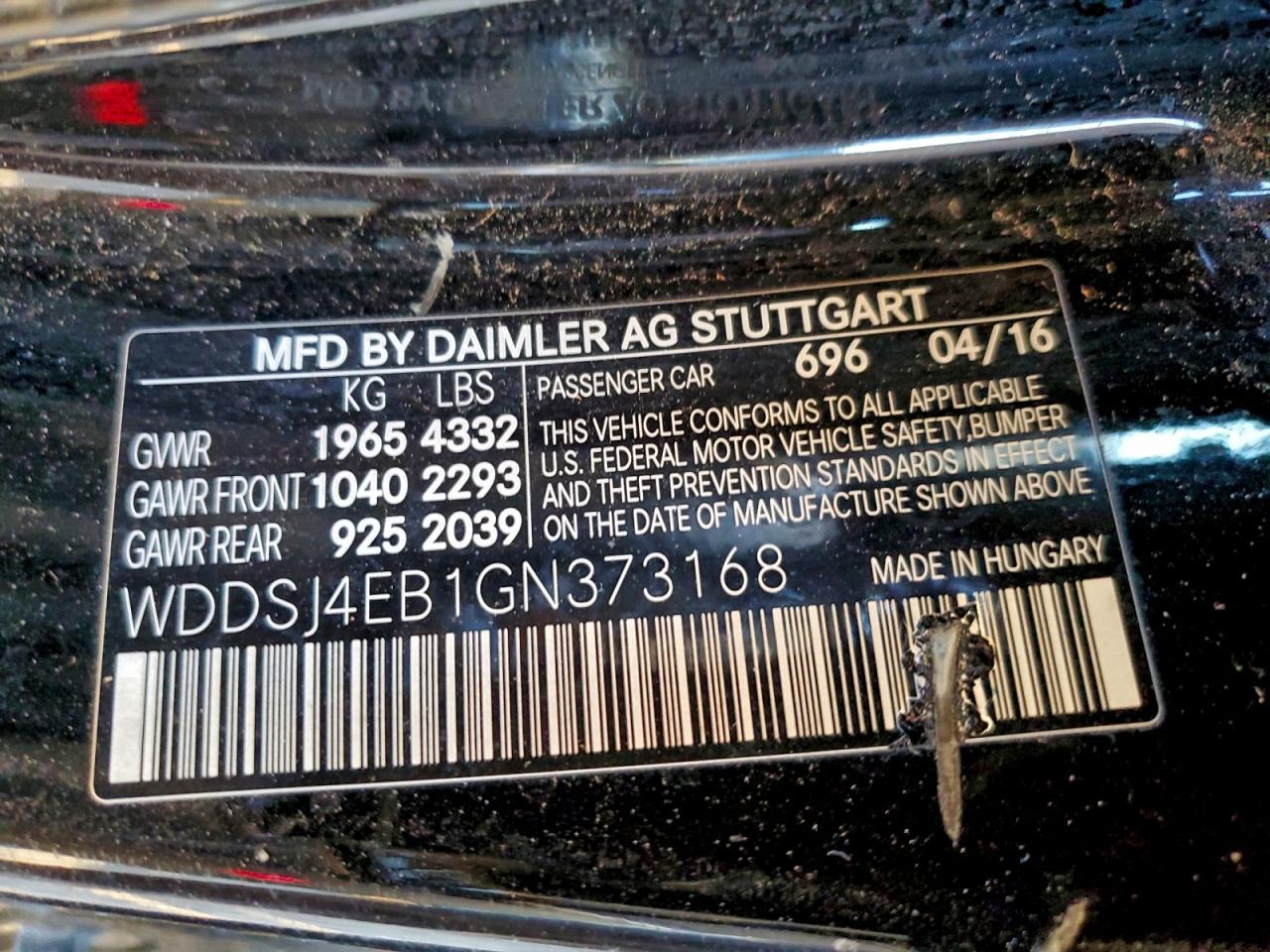 2016 Mercedes-Benz Cla 250