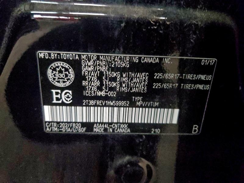 2017 Toyota Rav4 le