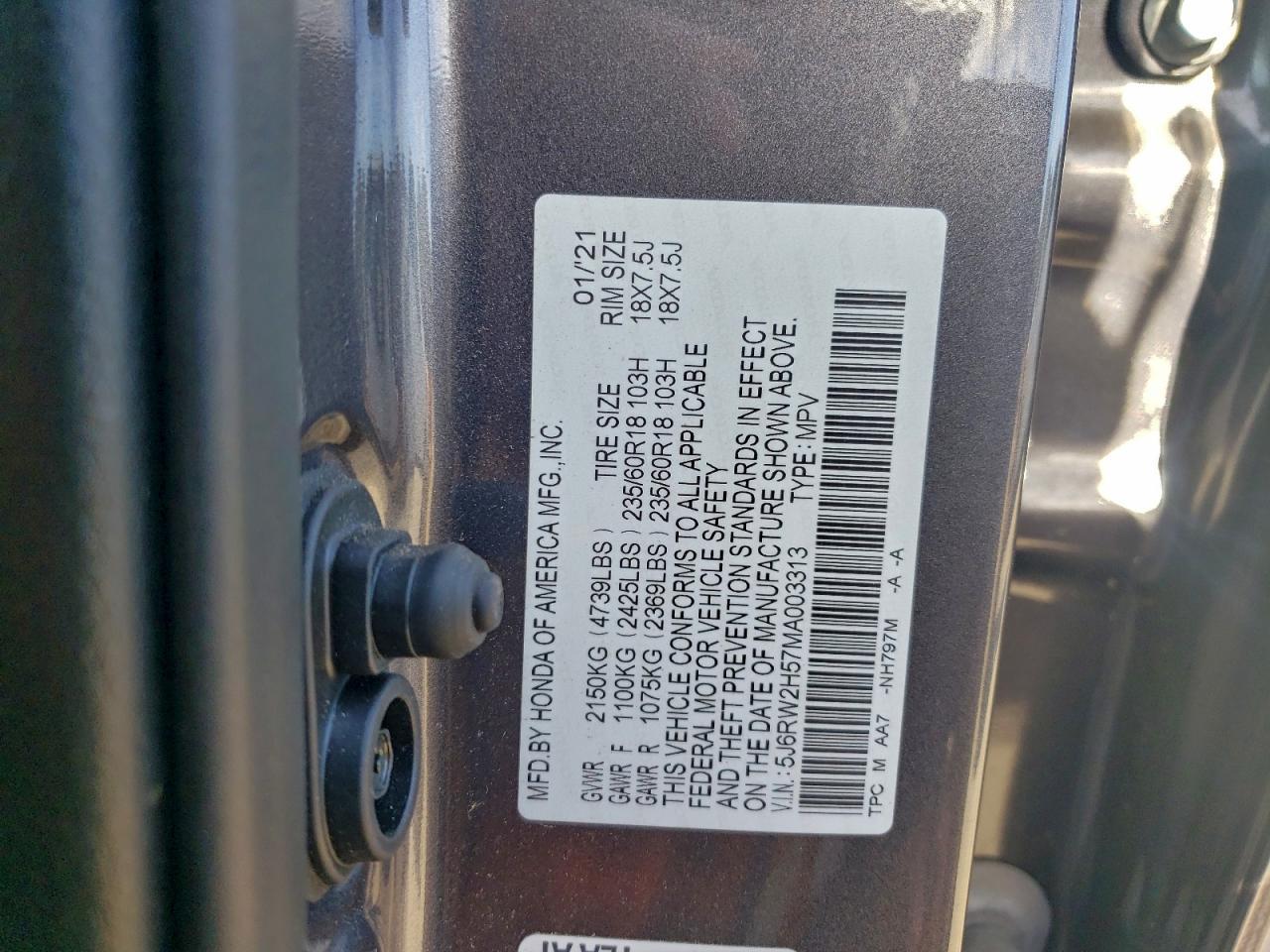 2021 Honda Cr-v ex