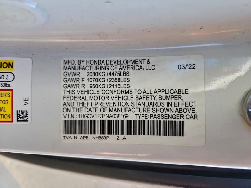 2022 Honda Accord Sport