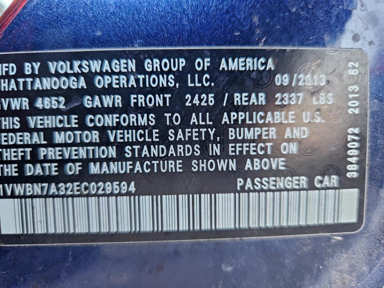 2014 Volkswagen Passat se