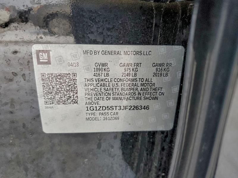 2018 Chevrolet Malibu lt