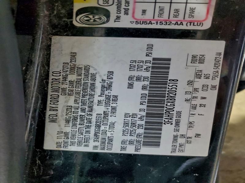 2011 Ford Fusion sel