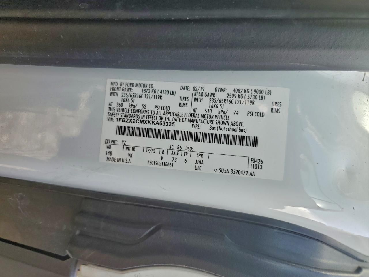 2019 Ford Transit T-350