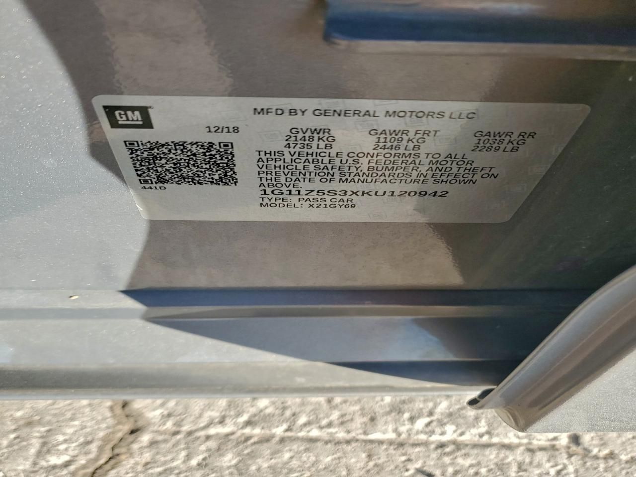 2019 Chevrolet Impala lt