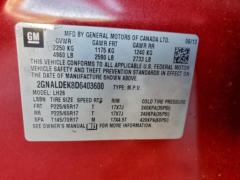 2013 Chevrolet Equinox lt