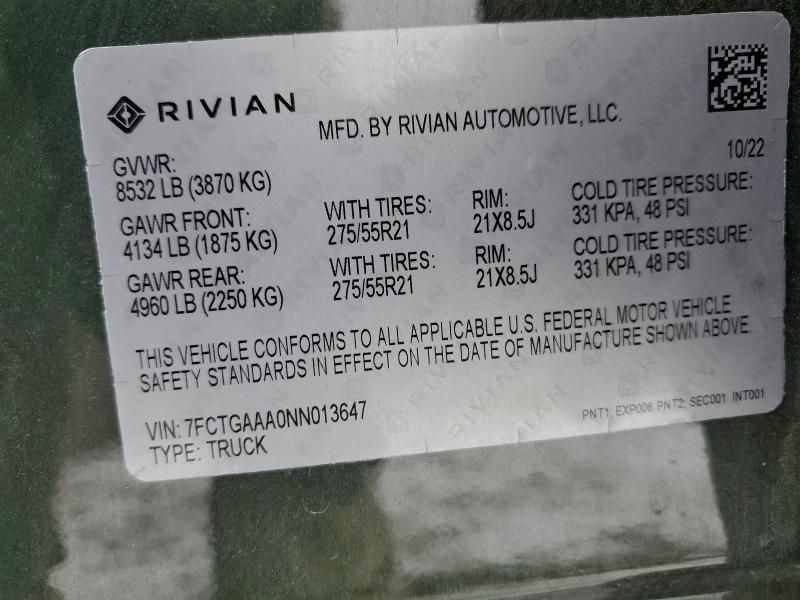 2022 Rivian R1T Adventure