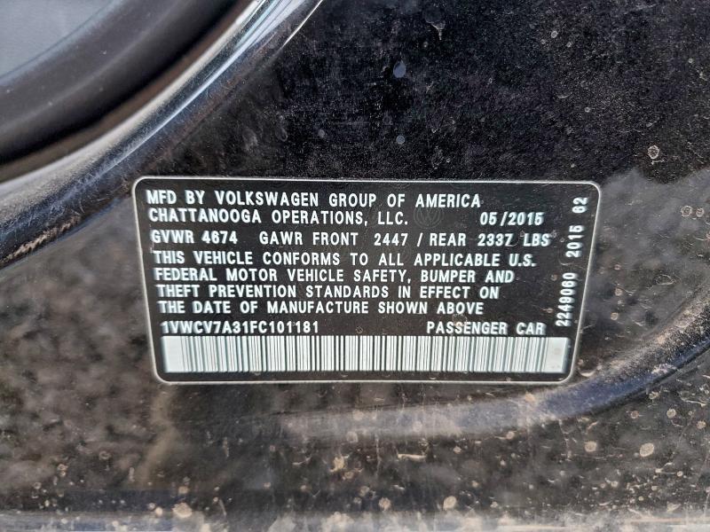 2015 Volkswagen Passat sel
