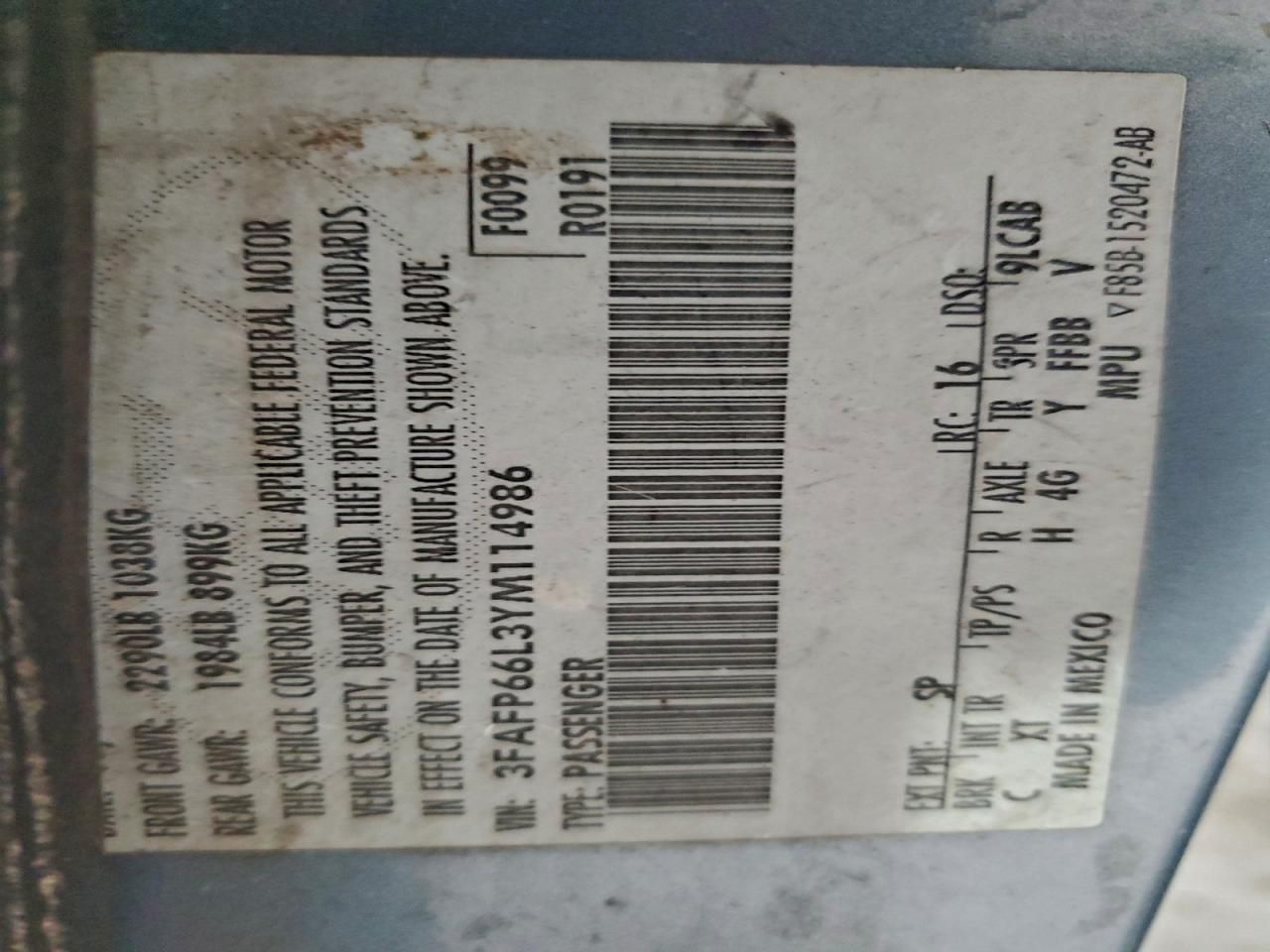 2000 Ford Contour se