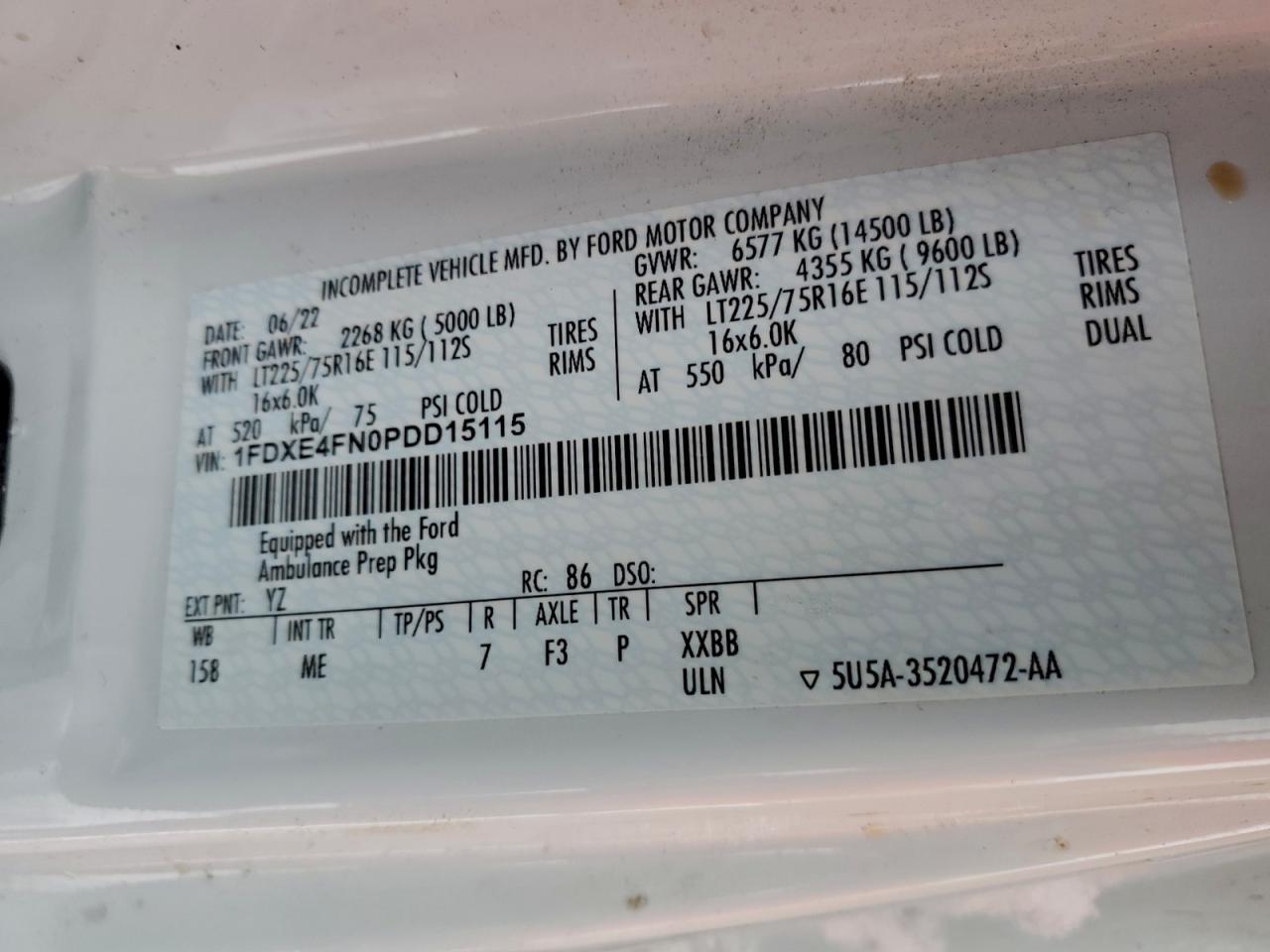 2023 Ford E450 Ambulance