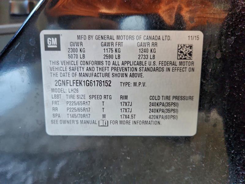 2016 Chevrolet Equinox lt