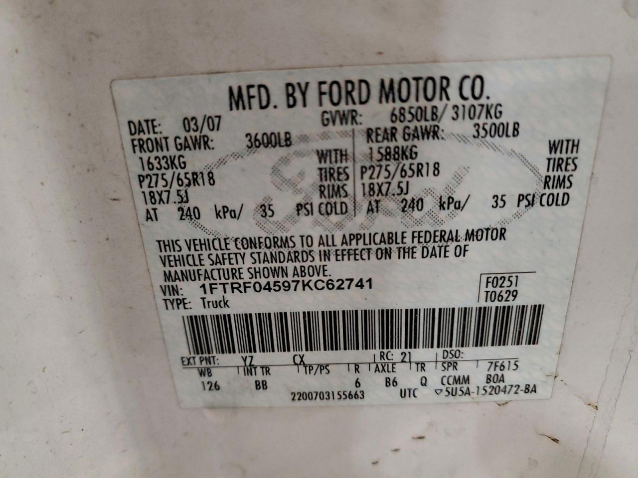 2007 Ford F150