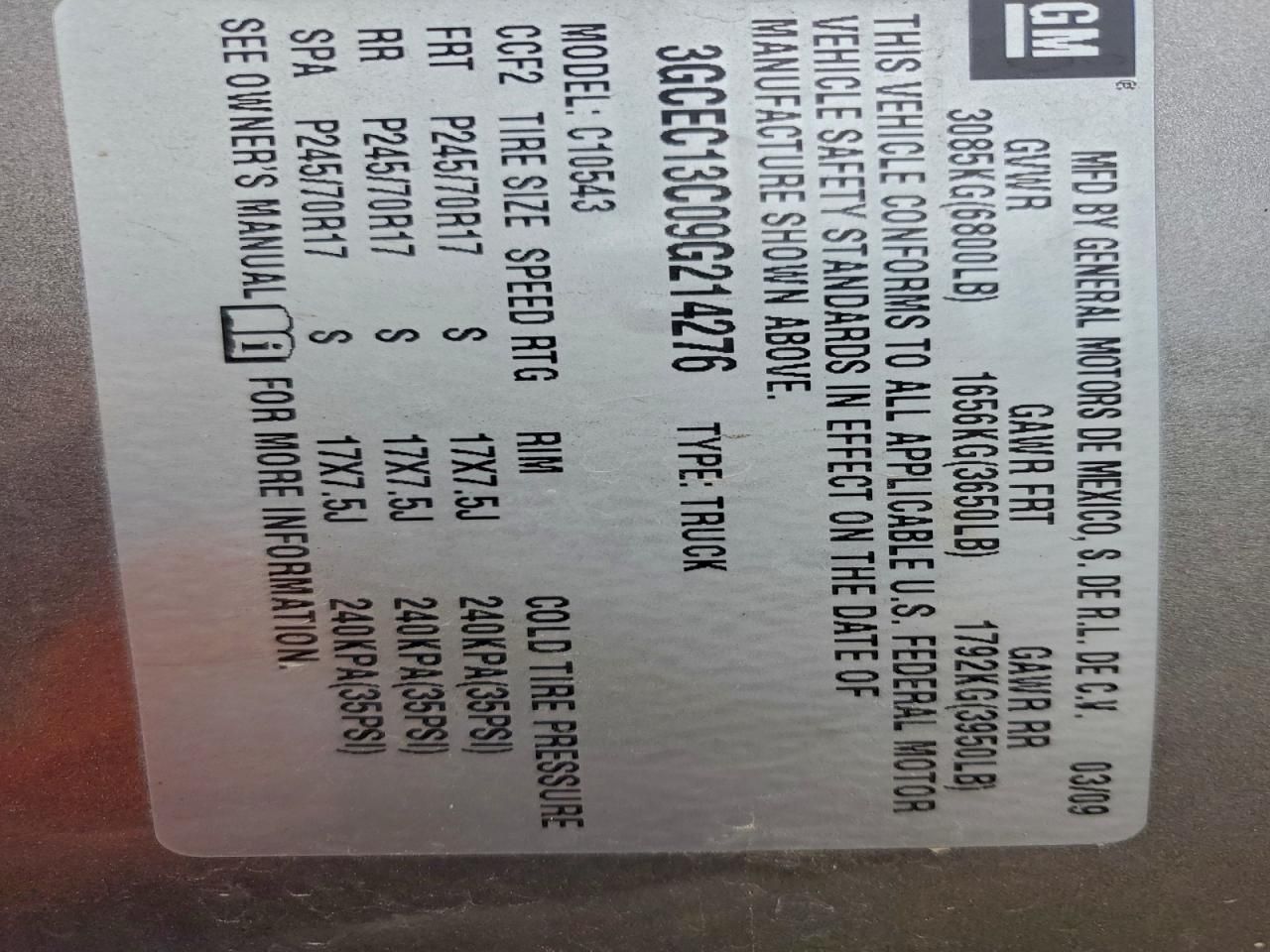 2009 Chevrolet Silverado C1500