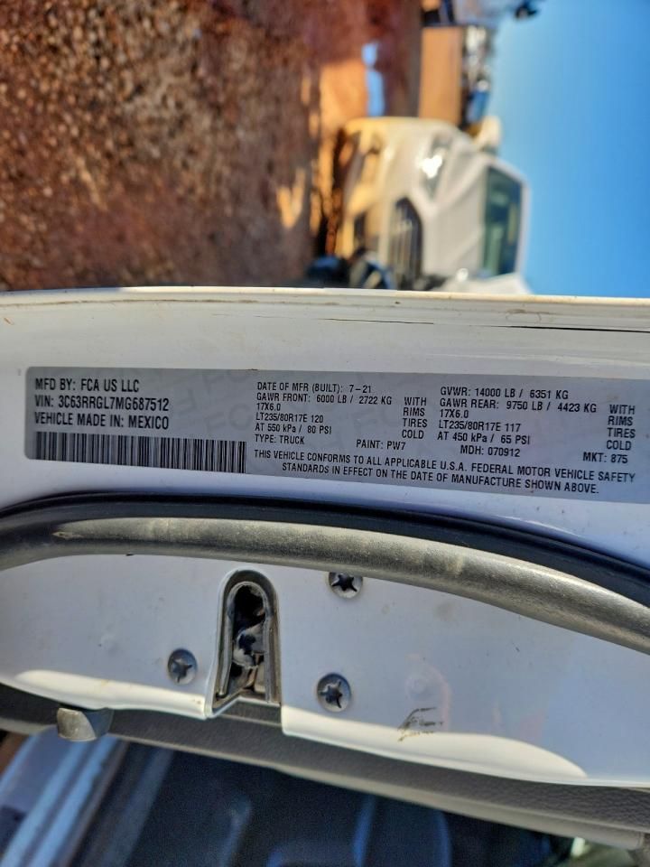 2021 Dodg 3500 Tradesm