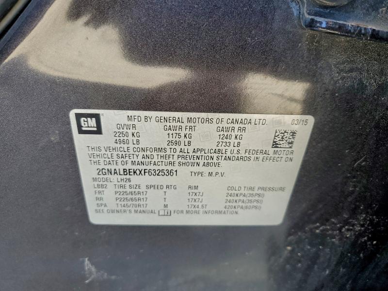2015 Chevrolet Equinox lt