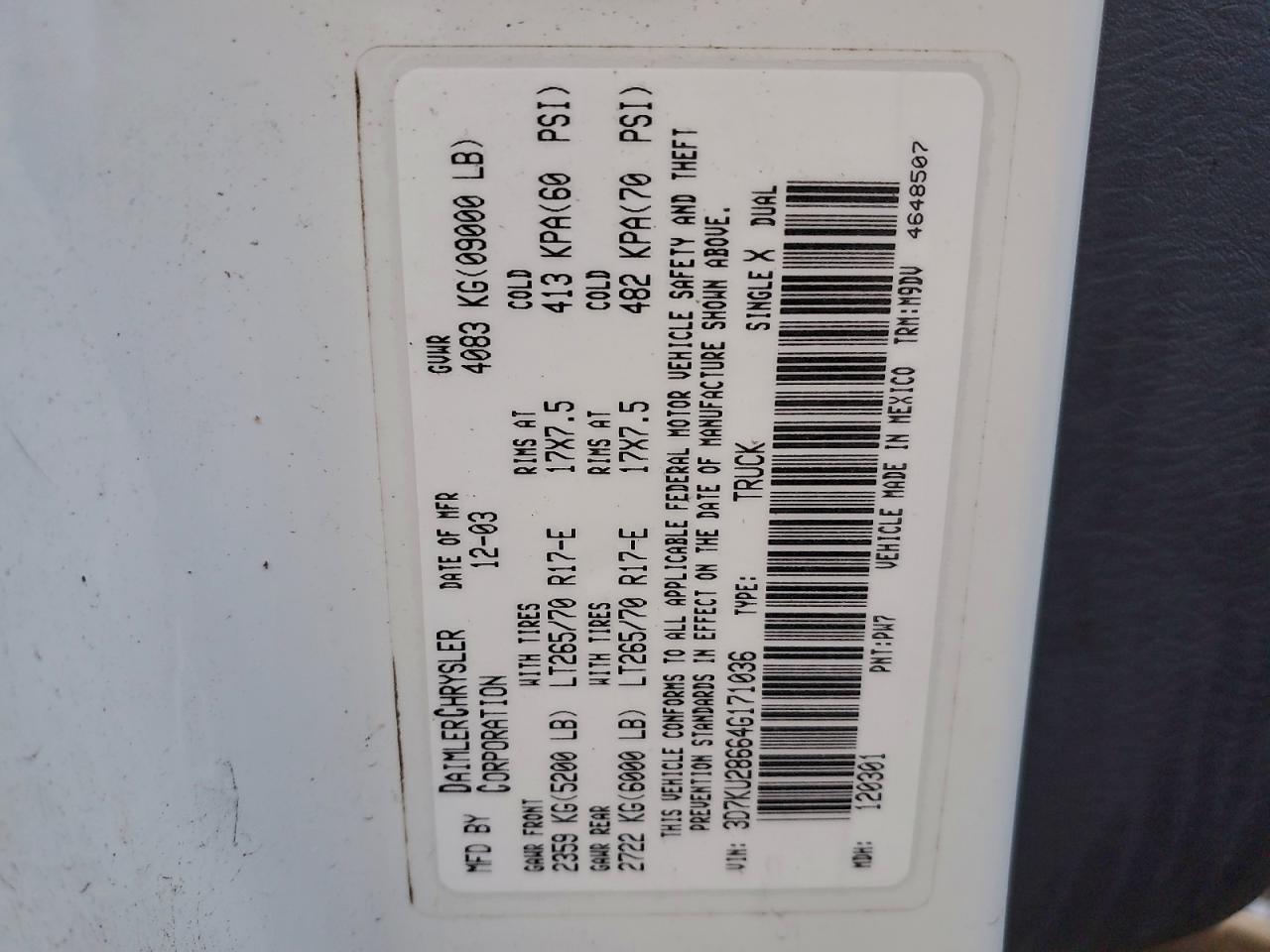 2004 Dodge RAM 2500 ST