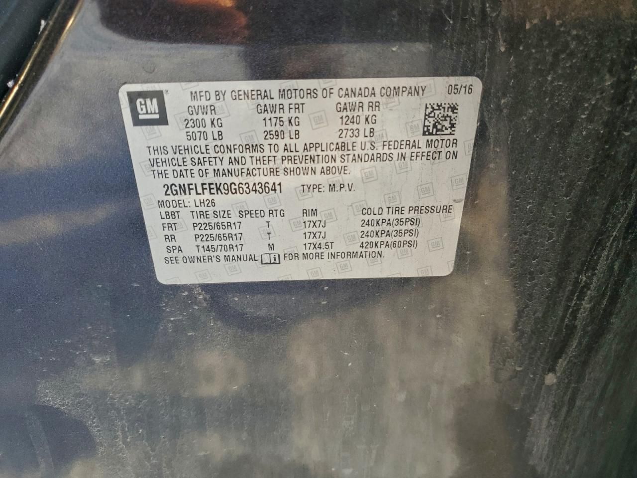 2016 Chevrolet Equinox lt