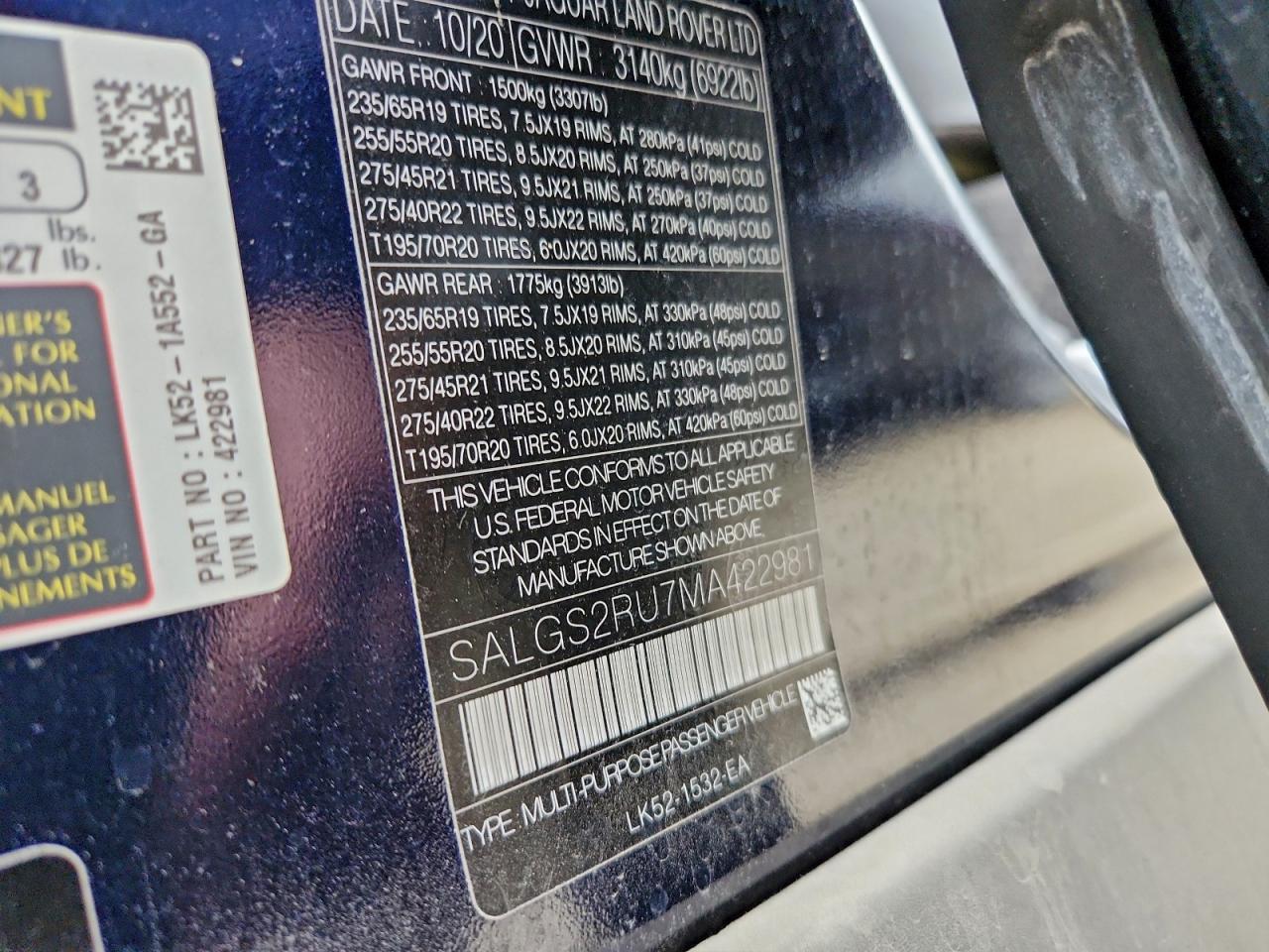 2021 Land Rover Range Rover hse Westminster Edition