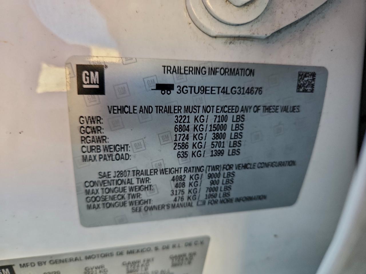 2020 GMC Sierra K1500 AT4