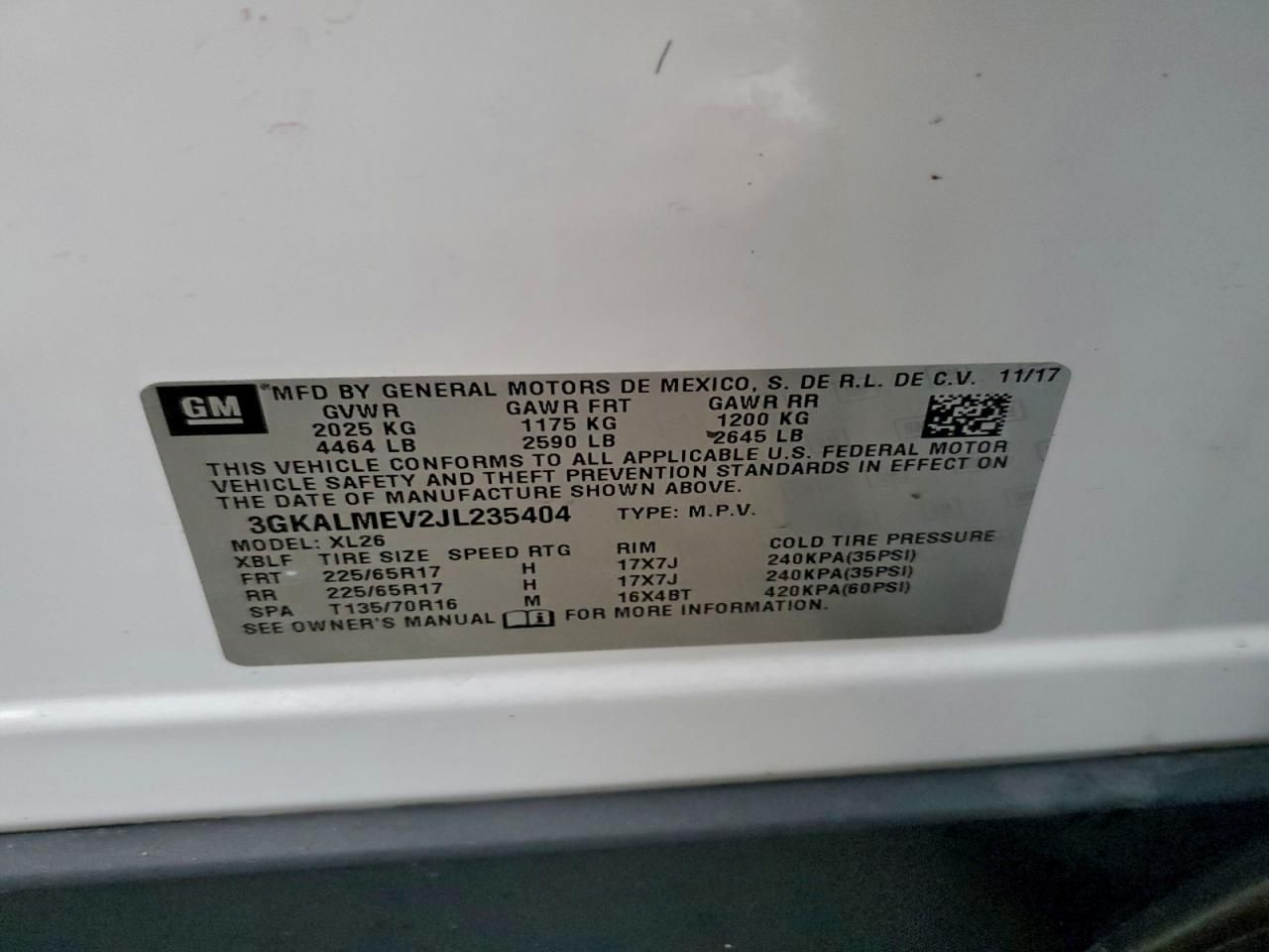 2018 GMC Terrain sle