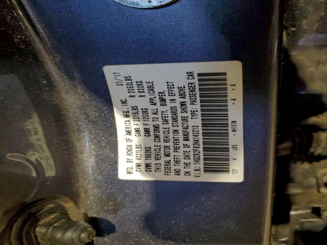 2017 Honda Accord exl