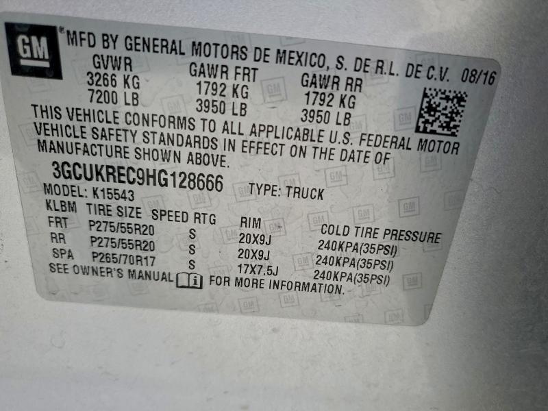 2017 Chevrolet Silverado K1500 lt