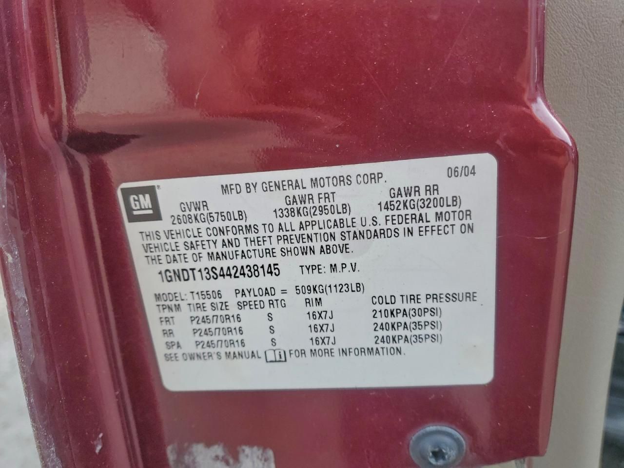 2004 Chevrolet Trailblazer ls