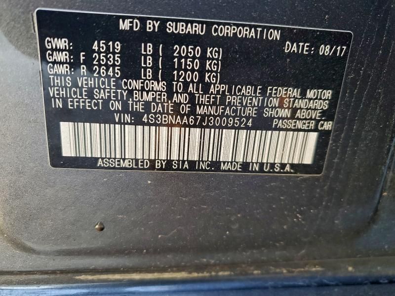 2018 Subaru Legacy 2.5i