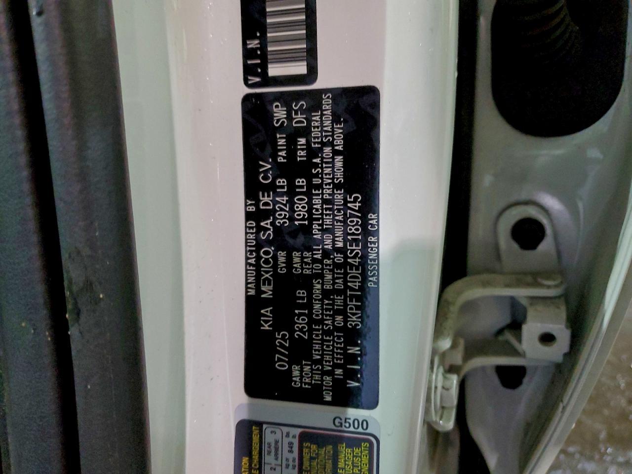 2025 KIA K4 lx