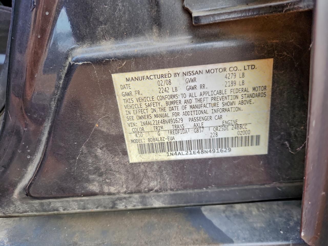 2008 Nissan Altima 2.5